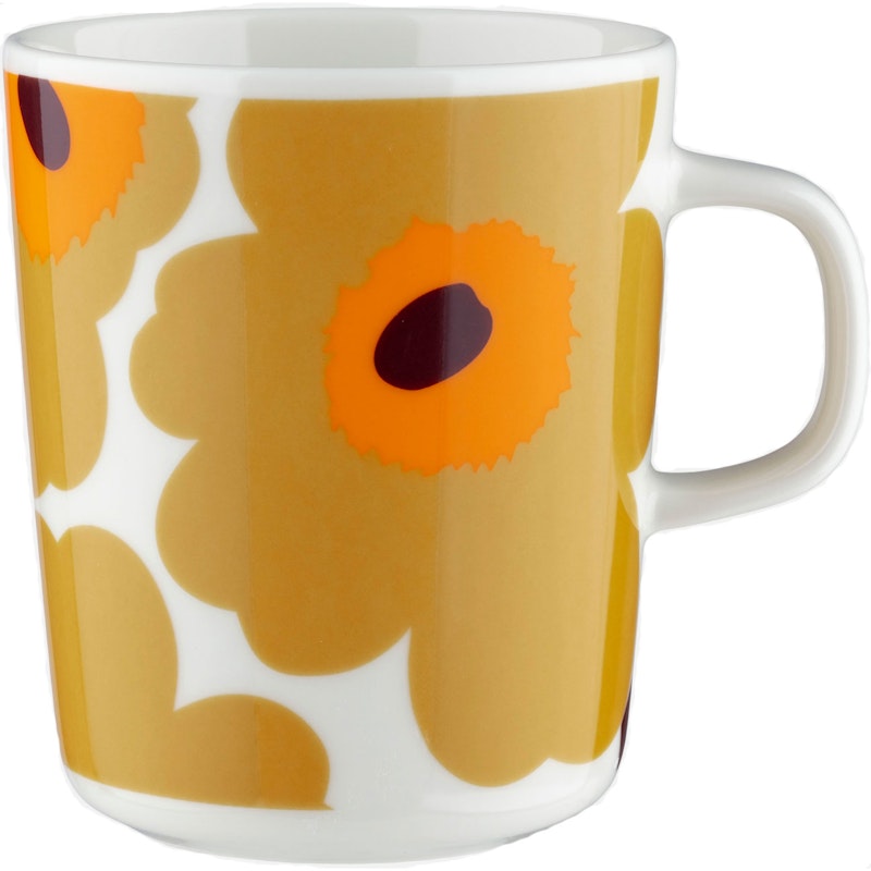 Oiva/Unikko Mug 25 cl, White / Caramel