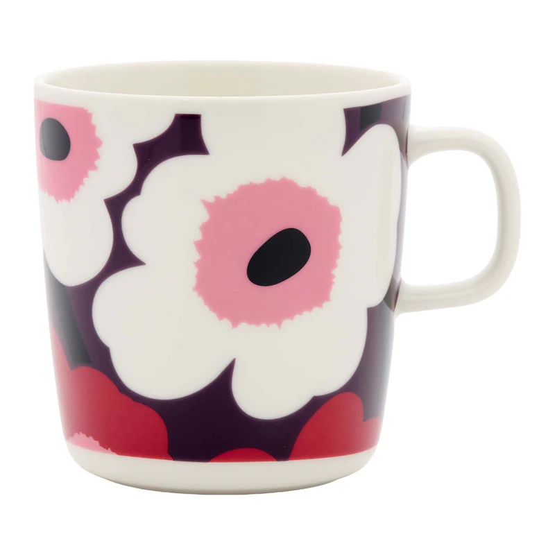 Oiva/Unikko Mug 40 cl, Plum / Cranberry / Pink