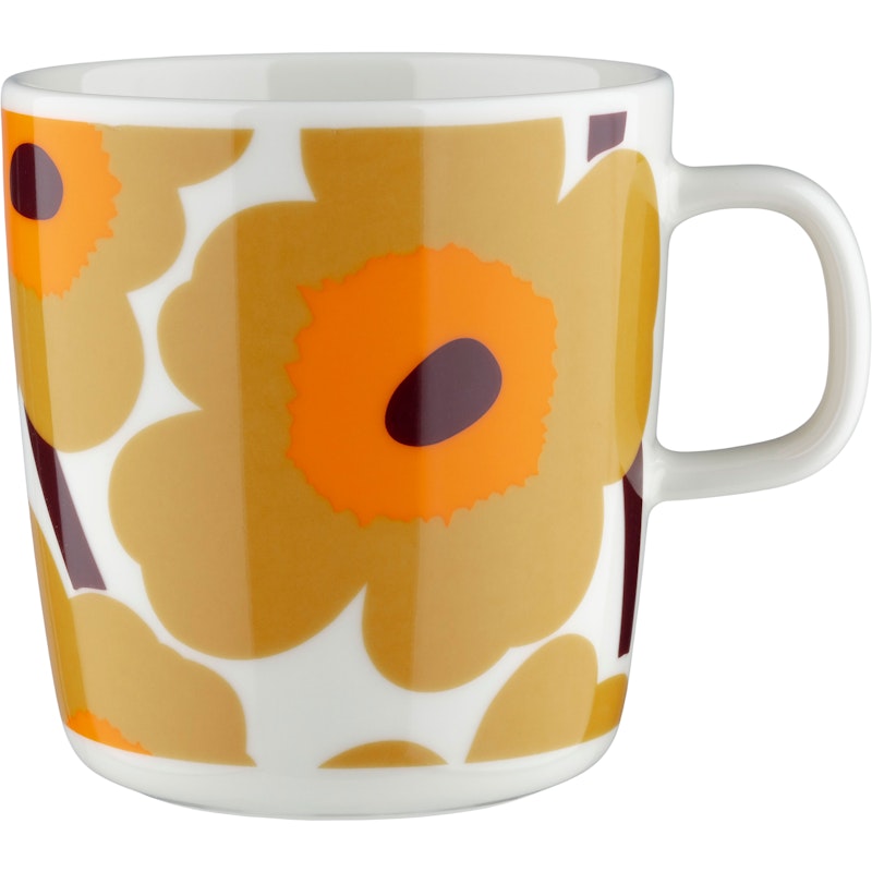 Oiva/Unikko Mug 40 cl, White / Caramel