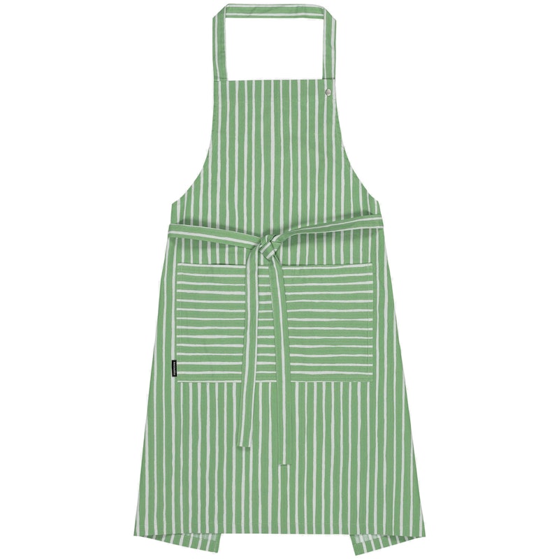 Piccolo Kitchen Apron, Light Grey / Spring Green