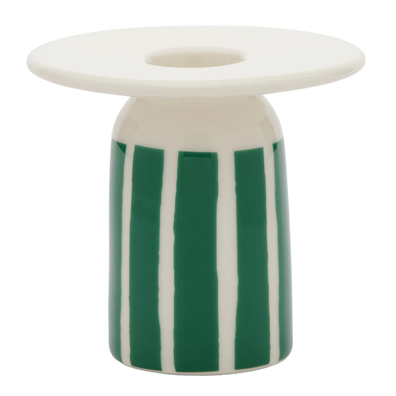 Piccolo Candle Holder, White / Green