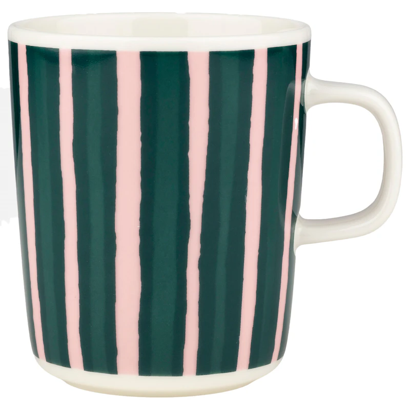Piccolo Mug 25 cl, Dark Green / Pink