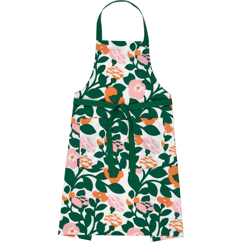 Pieni Green Green Apron, White / Pink / Green / Orange