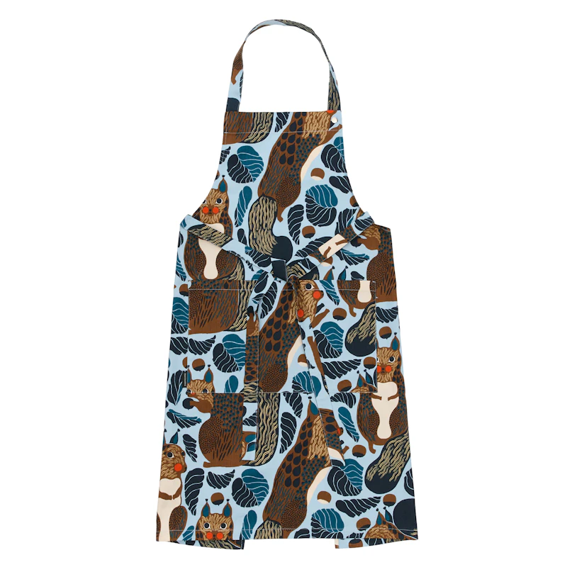 Pieni Kurre Apron, Multi / Sky Blue