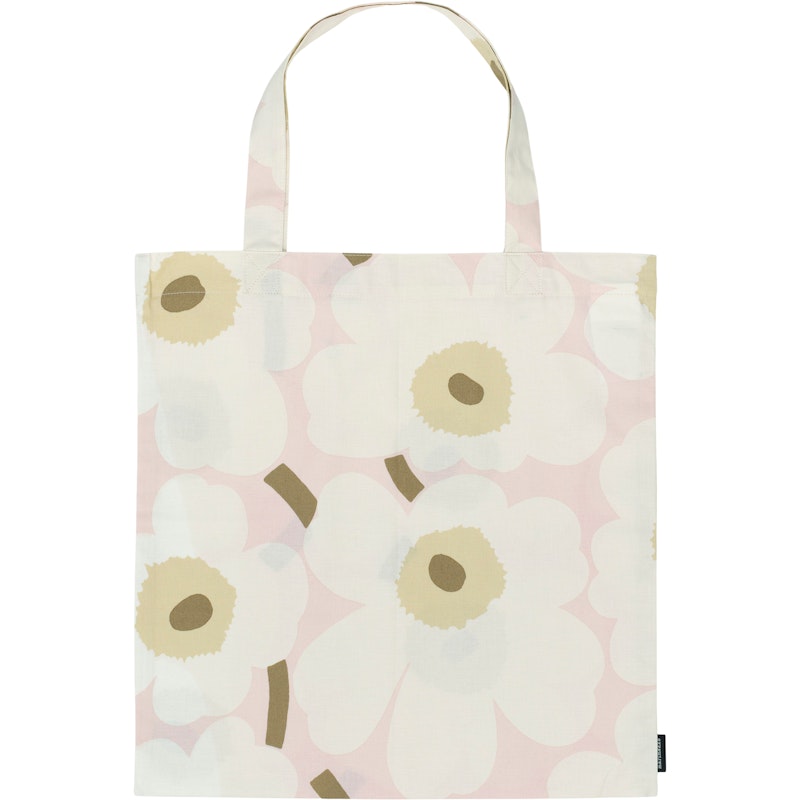 Pieni Unikko Tote Bag, Pink / Off-white / Sand