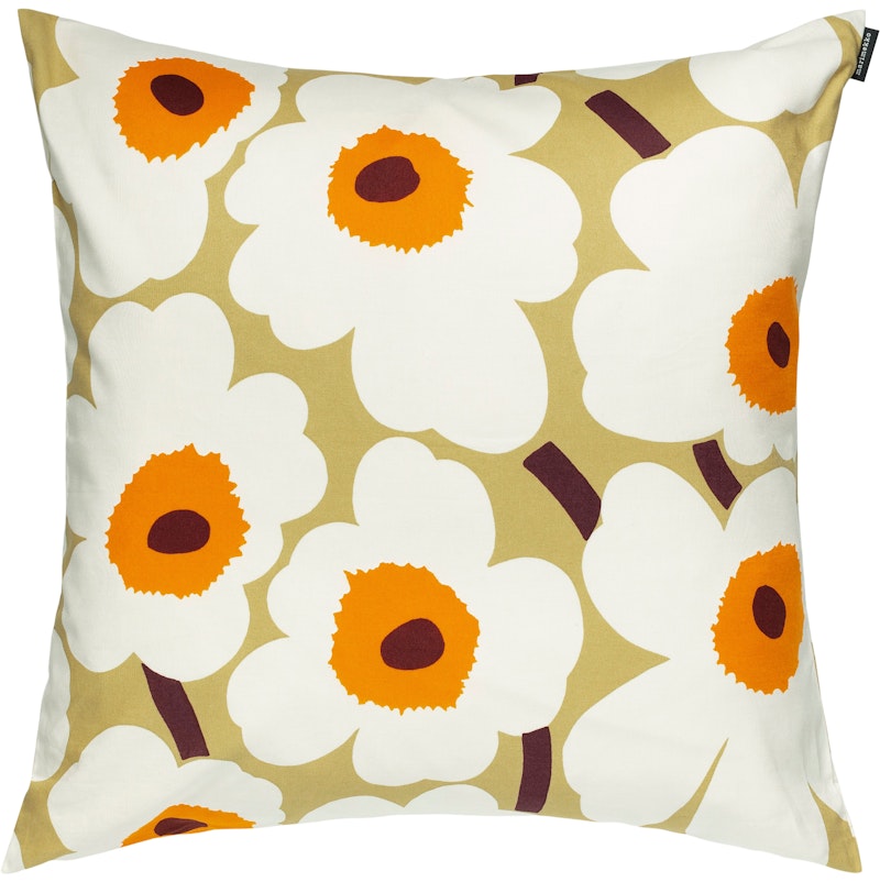 Pieni Unikko Cushion Cover 50x50 cm, Cream / Caramel