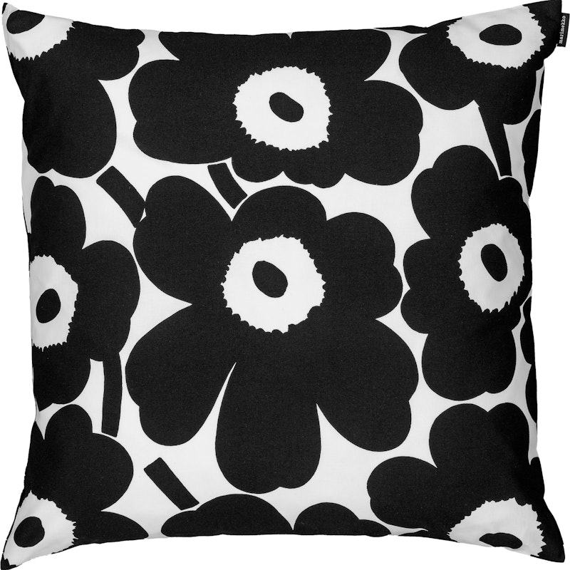 Pieni Unikko Cushion Cover 50x50 cm, Black / White