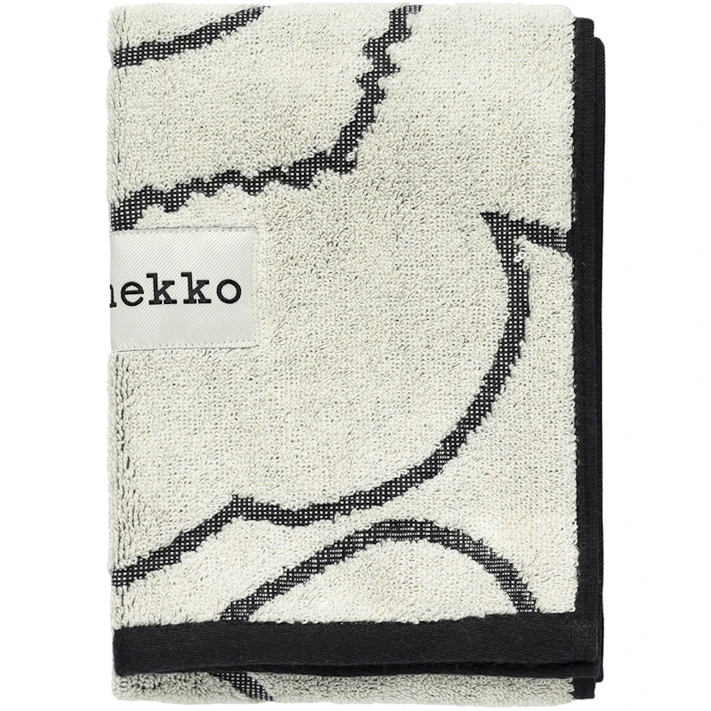 Piirto Unikko Guest Towel 30x50 cm, Off-white/Charcoal
