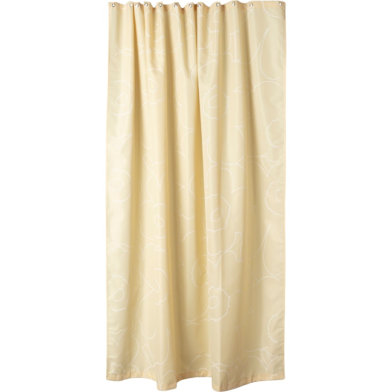 Piirto Unikko Shower Curtain, Straw / Off-white