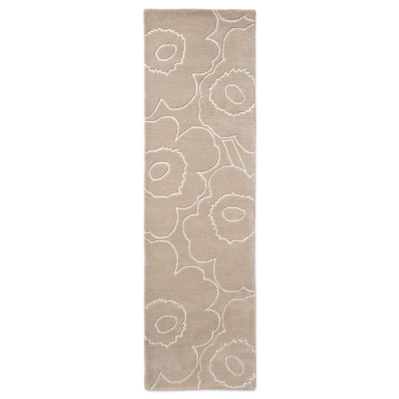 Piirto Unikko Wool Rug 70x245 cm, Greige