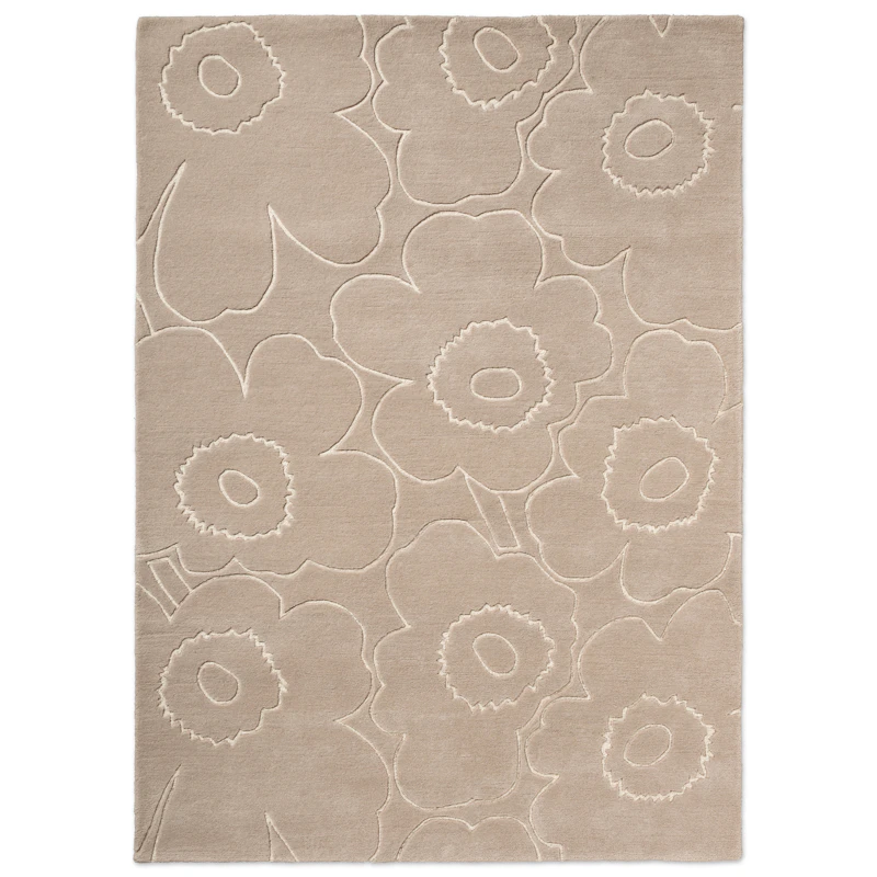 Piirto Unikko Wool Rug 200x280 cm, Greige