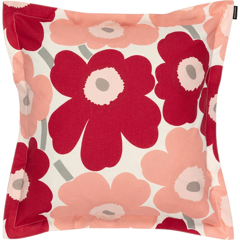 Pieni Unikko Cushion Cover 50x50 cm, Rose / Cotton / Dark Cherry