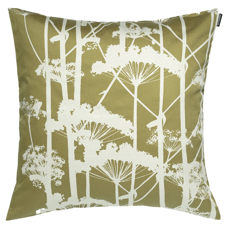 Putkinotko Cushion Cover 50x50 cm, White/Green Amber