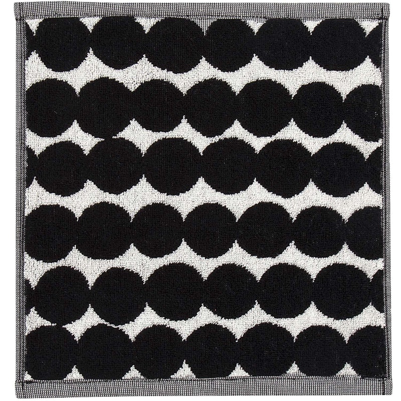 Räsymatto Mini Towel 30x30 cm, Black/White