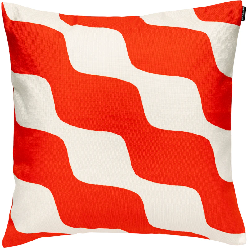 Taifuuni Cushion Cover 50x50 cm, Off-White / Orange Red