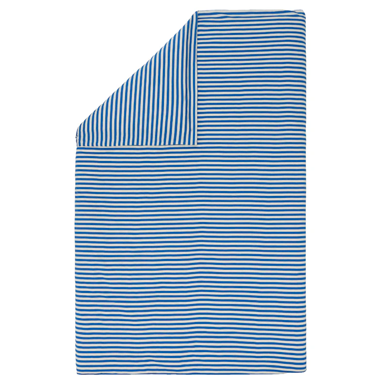 Tasaraita Duvet Cover 150x210 cm, Blue / Off-white