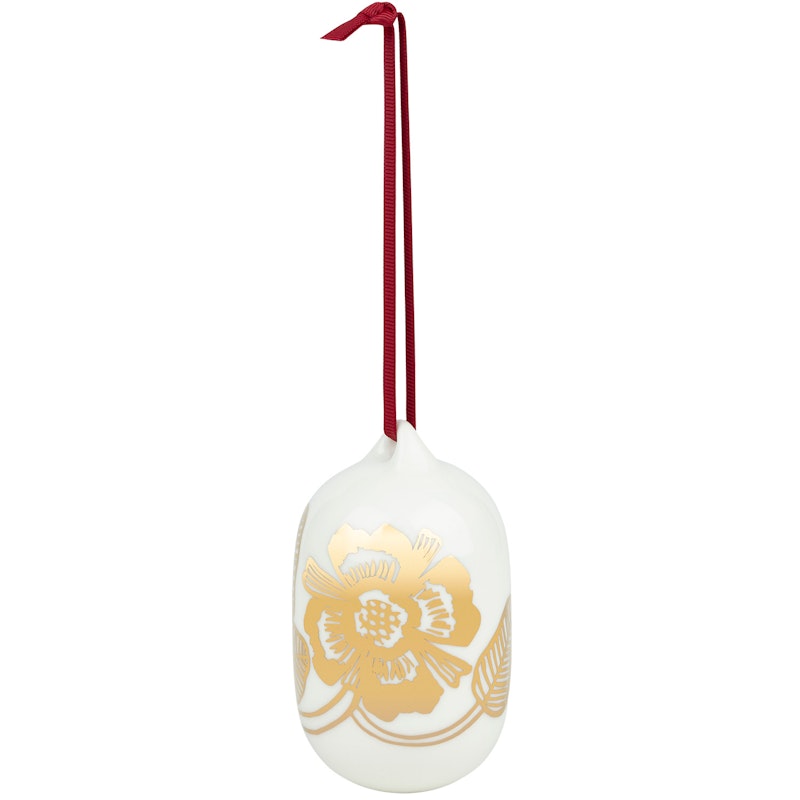 Tiara Christmas Ornament, White/Gold