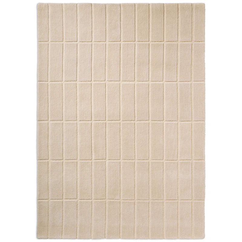Tiiliskivi Wool Rug 170x240 cm, Natural White