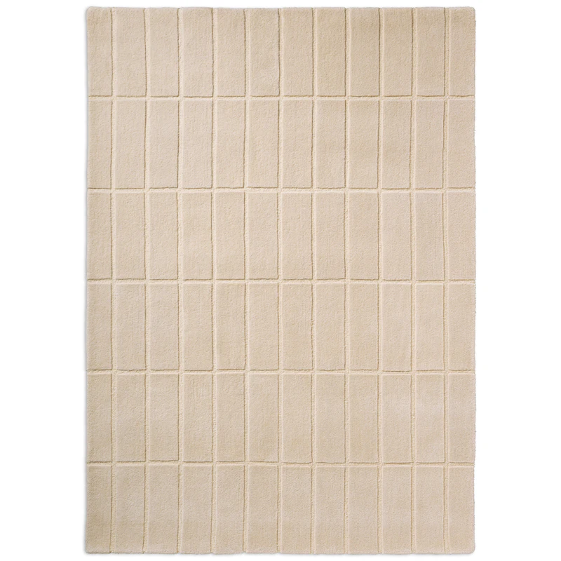 Tiiliskivi Wool Rug 250x350 cm, Natural White