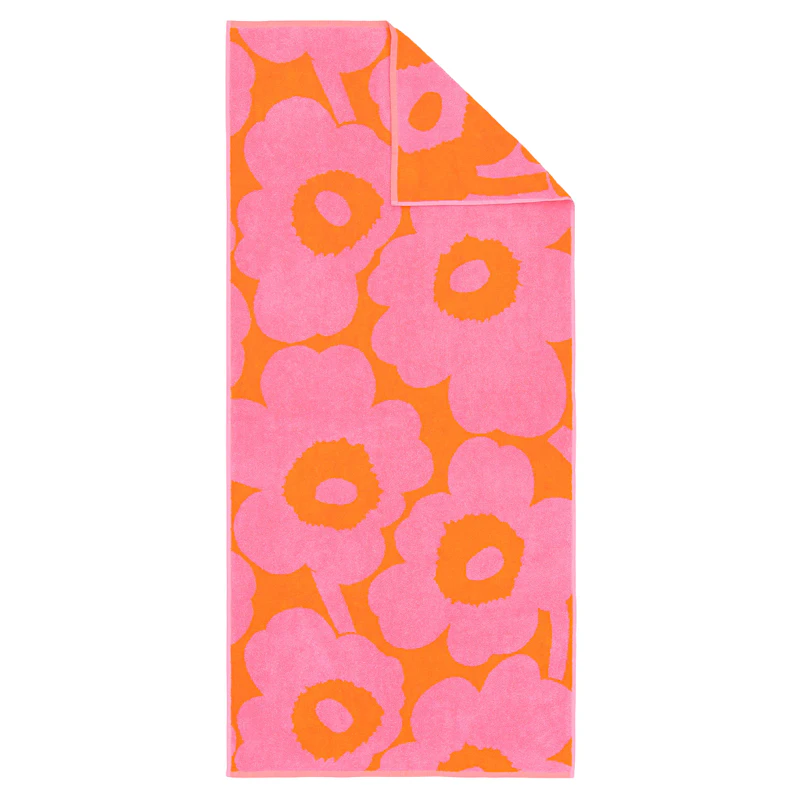 Unikko Bath Towel 70x150 cm, Pink / Orange