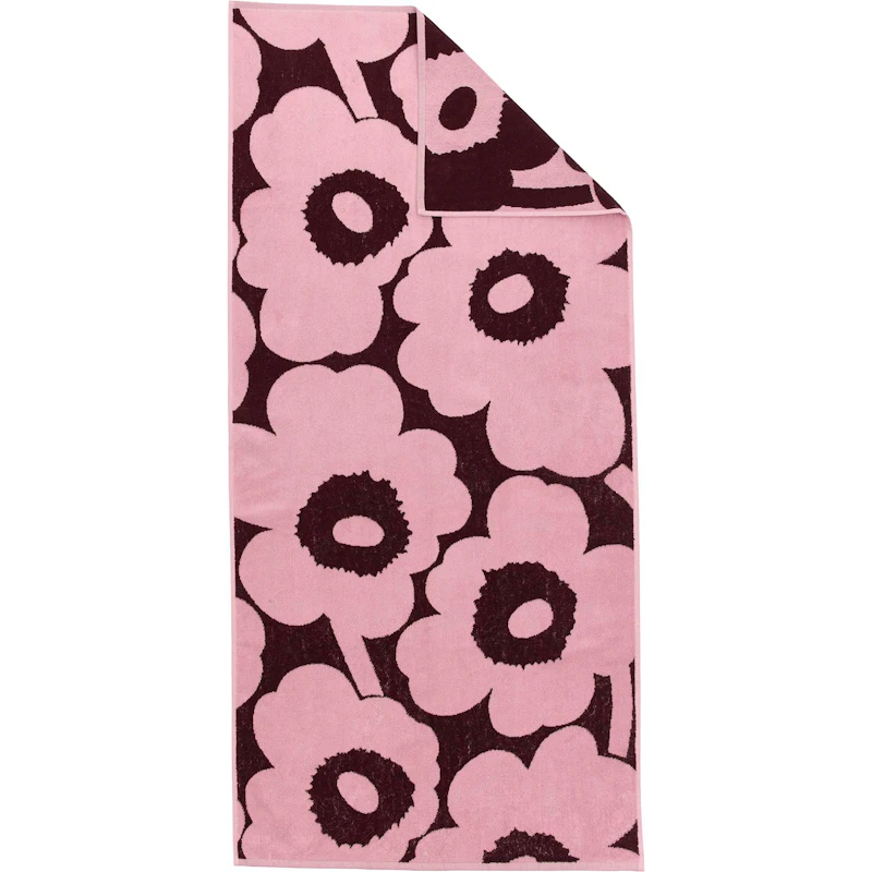 Unikko Bath Towel, Plum / Pink