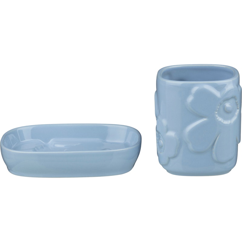 Unikko Bathroom Set, Sky Blue