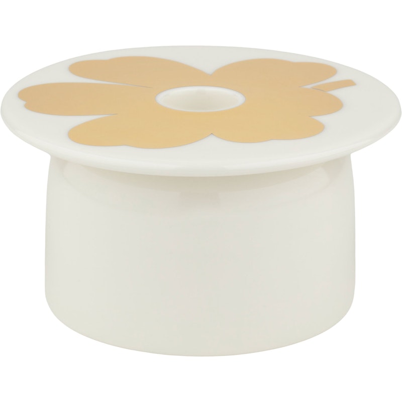 Unikko Candle Holder, White / Gold