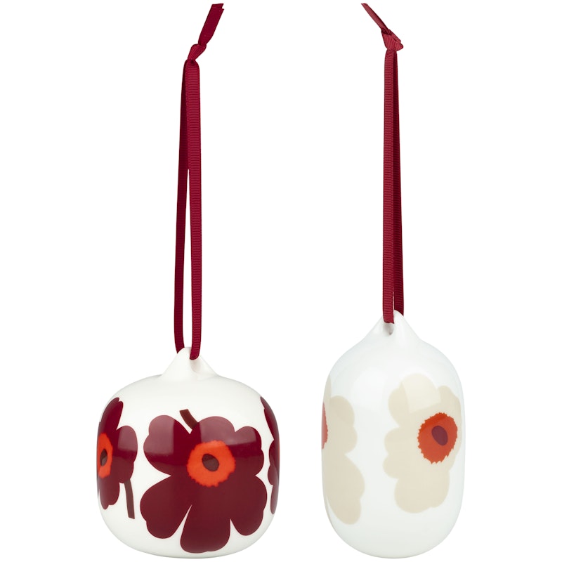 Unikko Christmas Ornament 2 Pieces