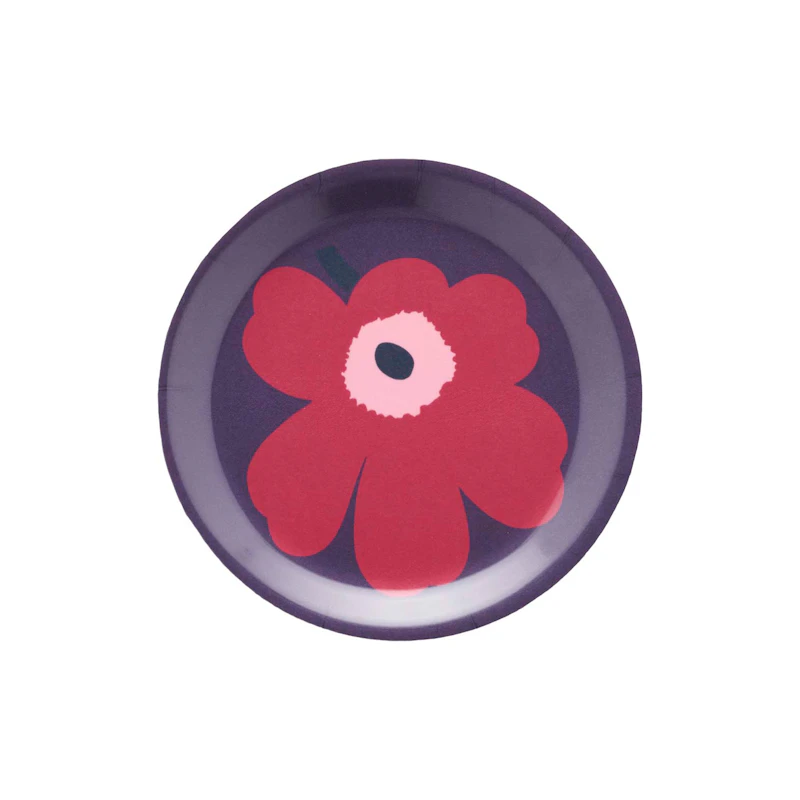 Unikko Coaster Ø11 cm, Plum / Cranberry / Pink
