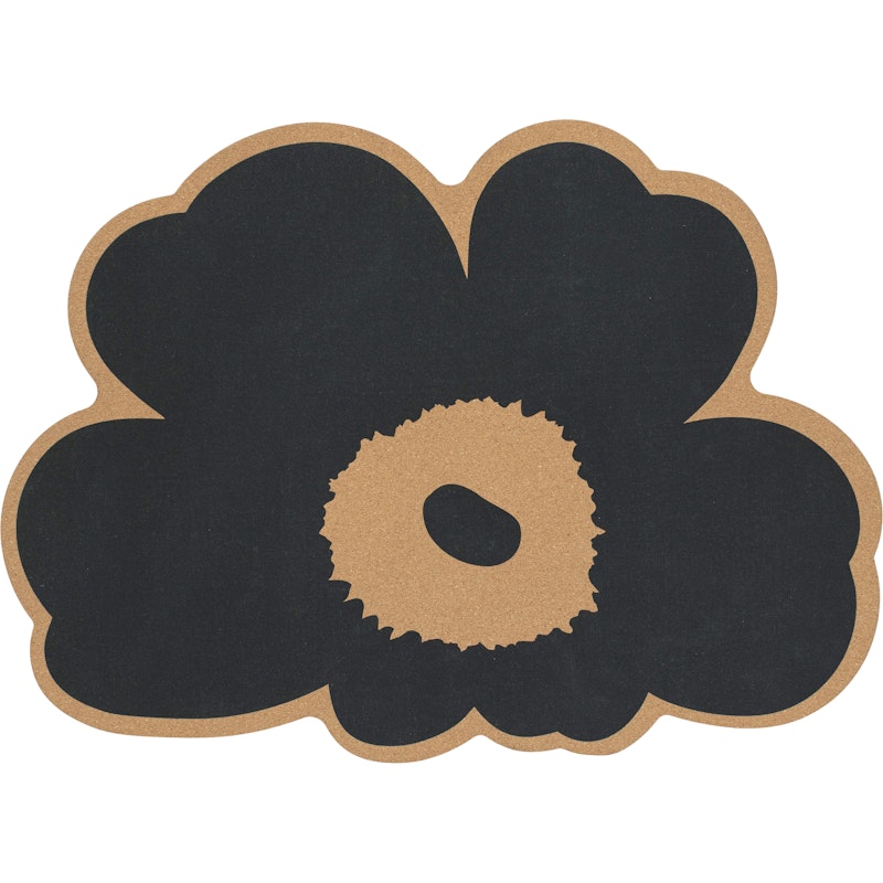 Unikko Placemat Cork, Charcoal