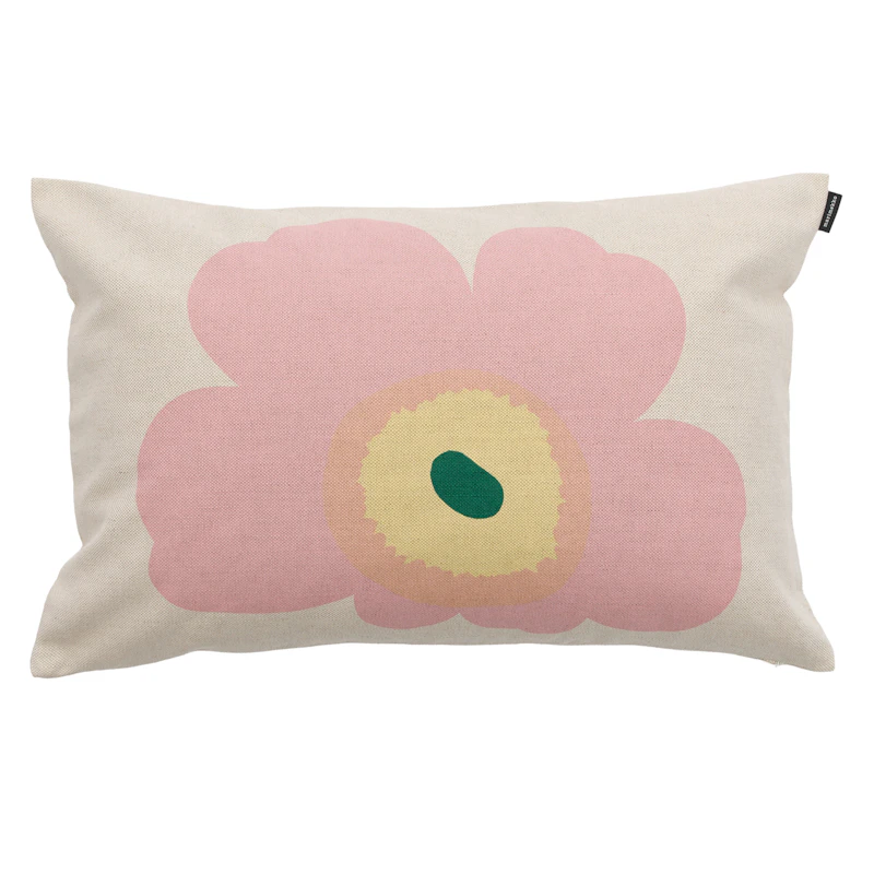 Unikko Cushion Cover 40x60 cm, Pink / Chestnut / Light Yellow
