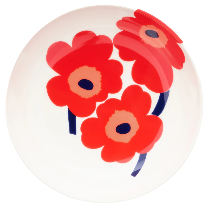 Unikko Deep Plate 16 cm, Red