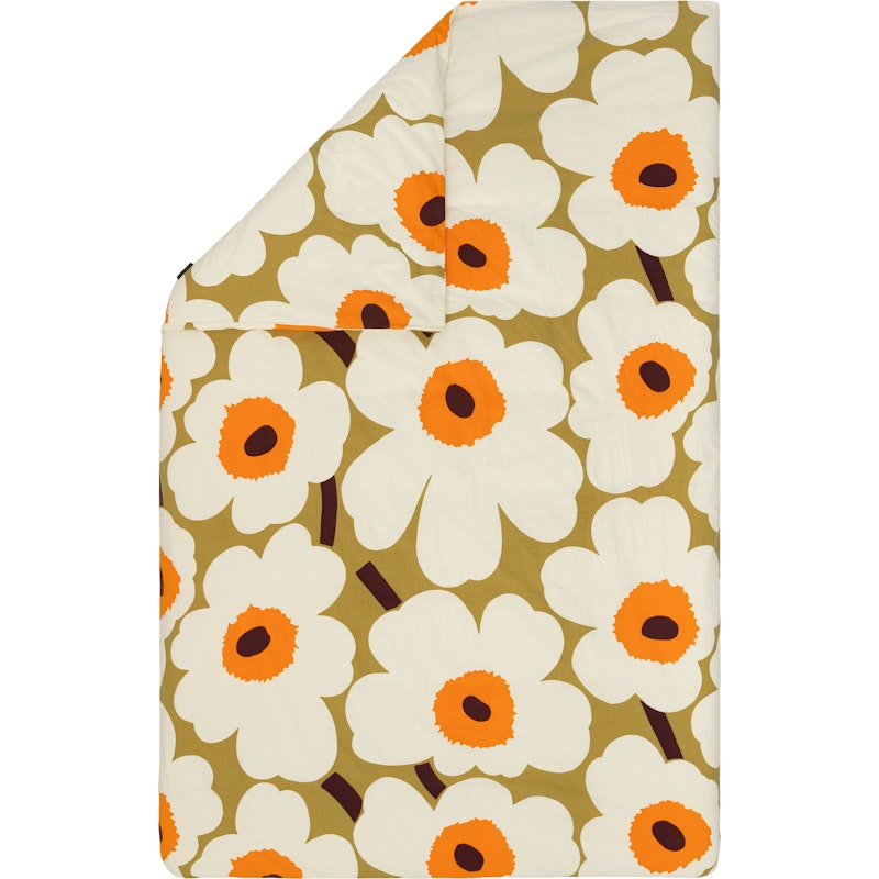 Unikko Duvet Cover Cream / Caramel / Warm Orange, 150x210 cm