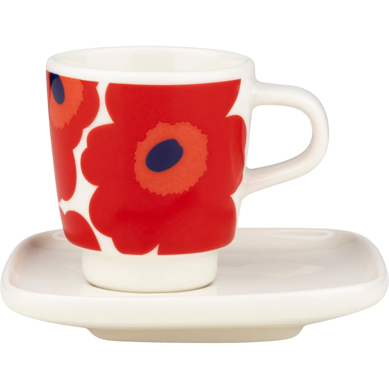 Unikko Espresso Cup 5 cl, White / Blue / Red