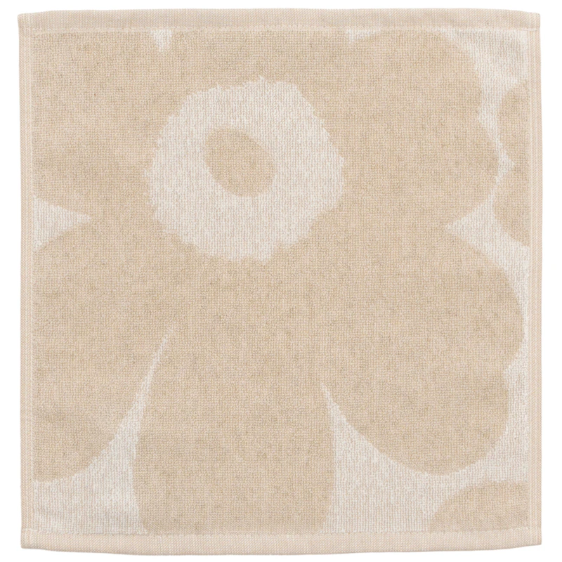 Unikko Face Towel 30x30 cm, Off-white / Linen