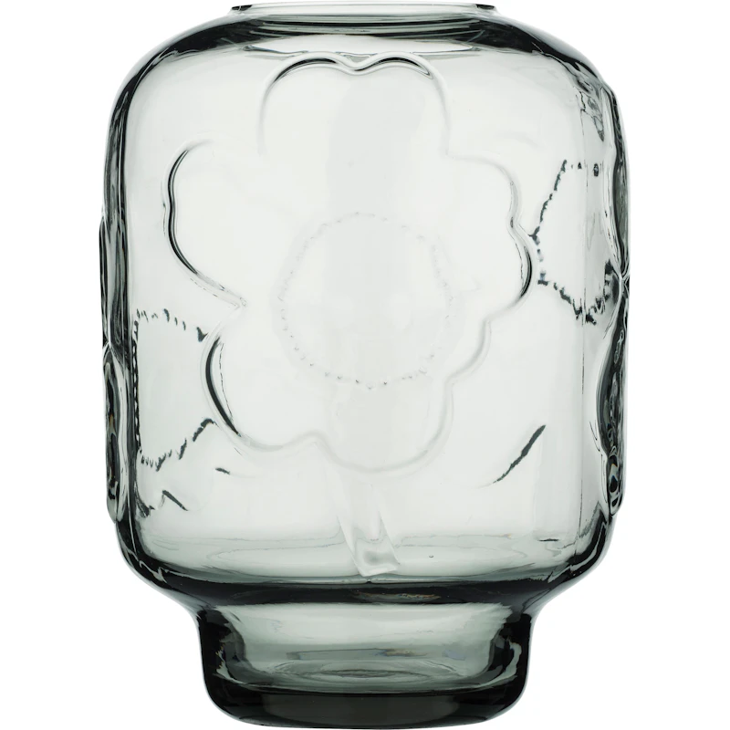 Unikko Glass Vase 18 cm, Misty Grey