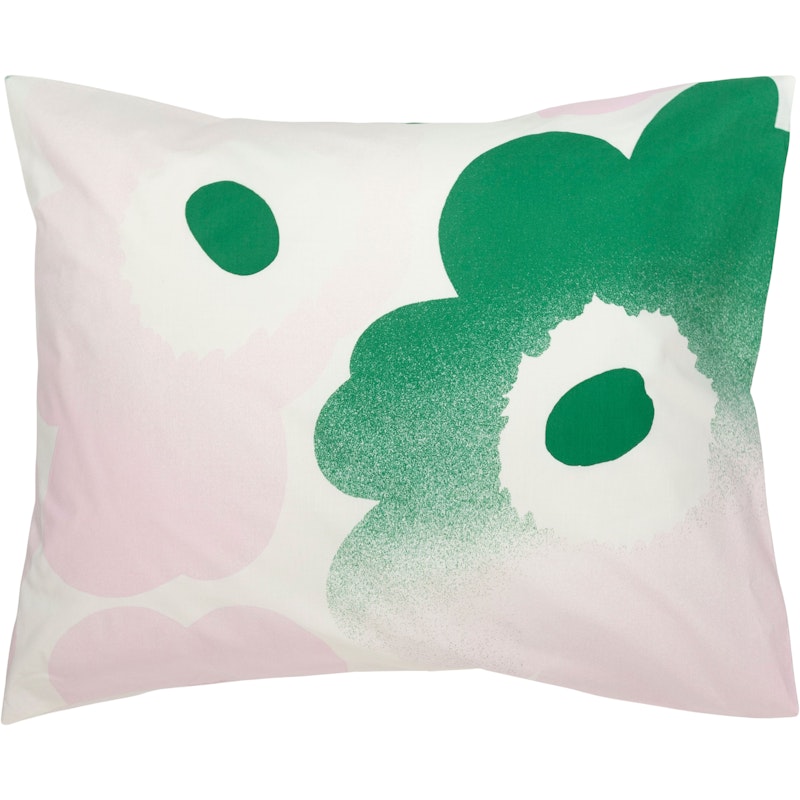 Unikko Häivähdys Pillowcase Pink / Green / Off-white, 50x70 cm