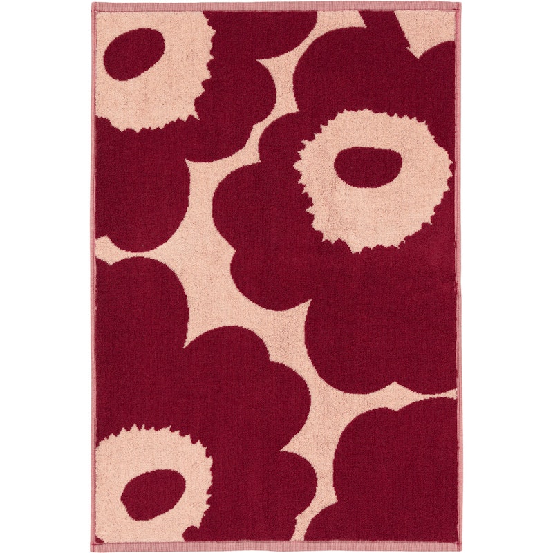 Unikko Hand Towel 50x70 cm, Pink / Dark Cherry