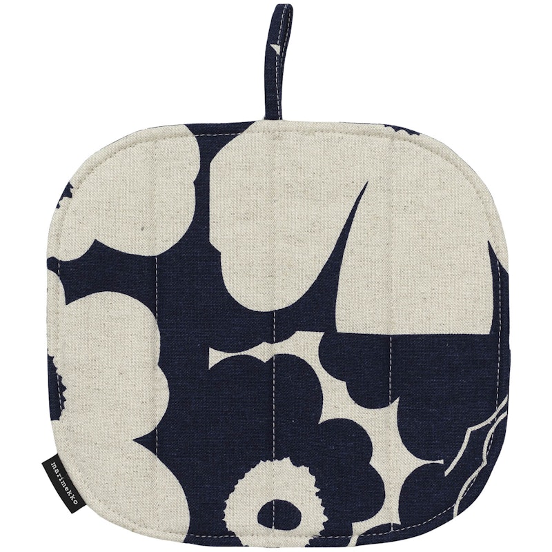 Pieni Unikko Pot Holder, Linen / Dark Navy