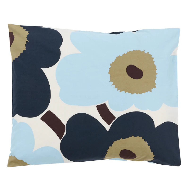 Unikko Pillowcase, Cold blue / Blueberry