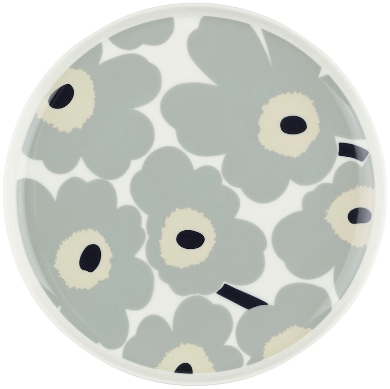 Unikko Plate Ø25 cm, Grey