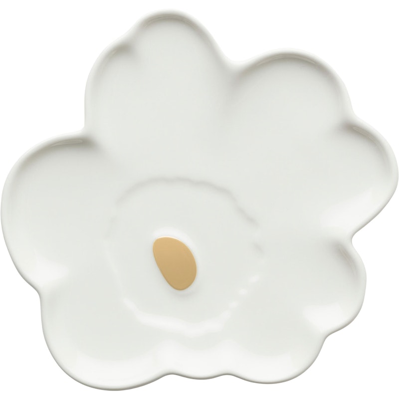 Unikko Shape Plate 20 cm, White / Gold