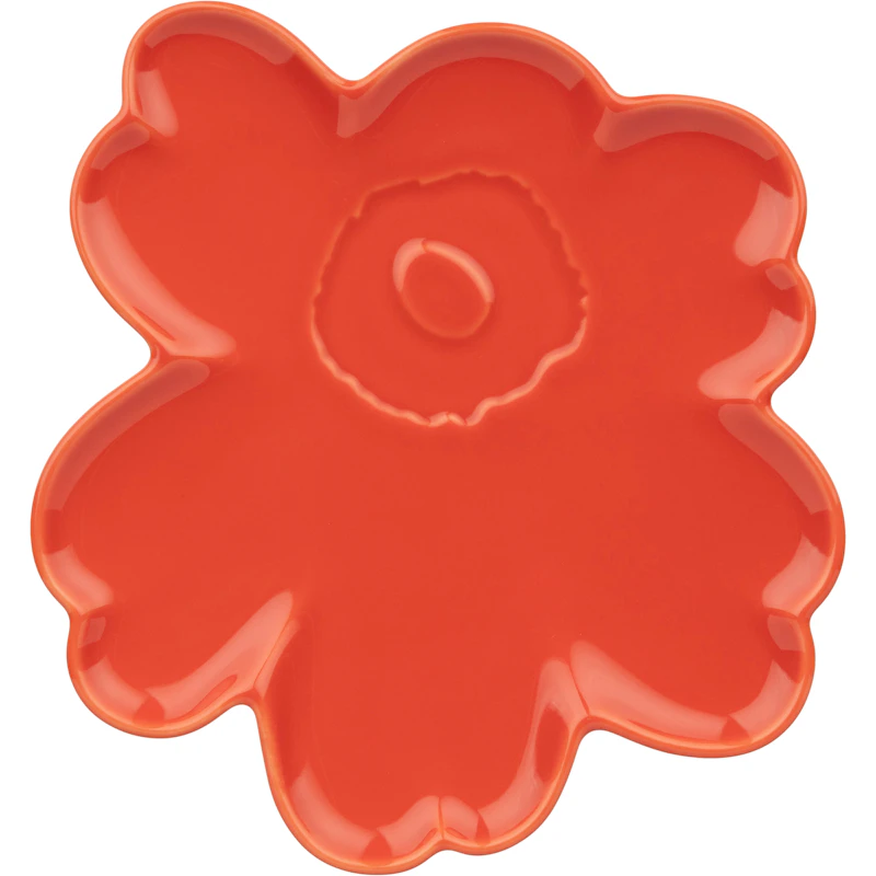 Unikko Shape Plate 20 cm, Orange Red