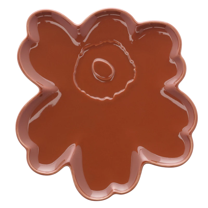 Unikko Shape Plate 20 cm, Chestnut