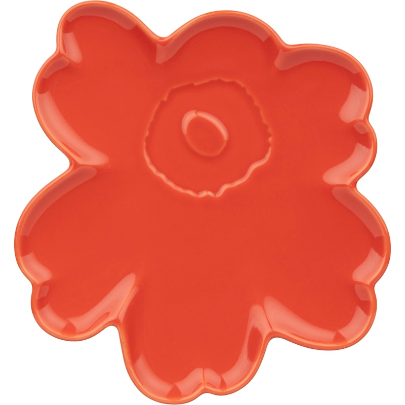 Unikko Shape Plate 20 cm, Orange Red