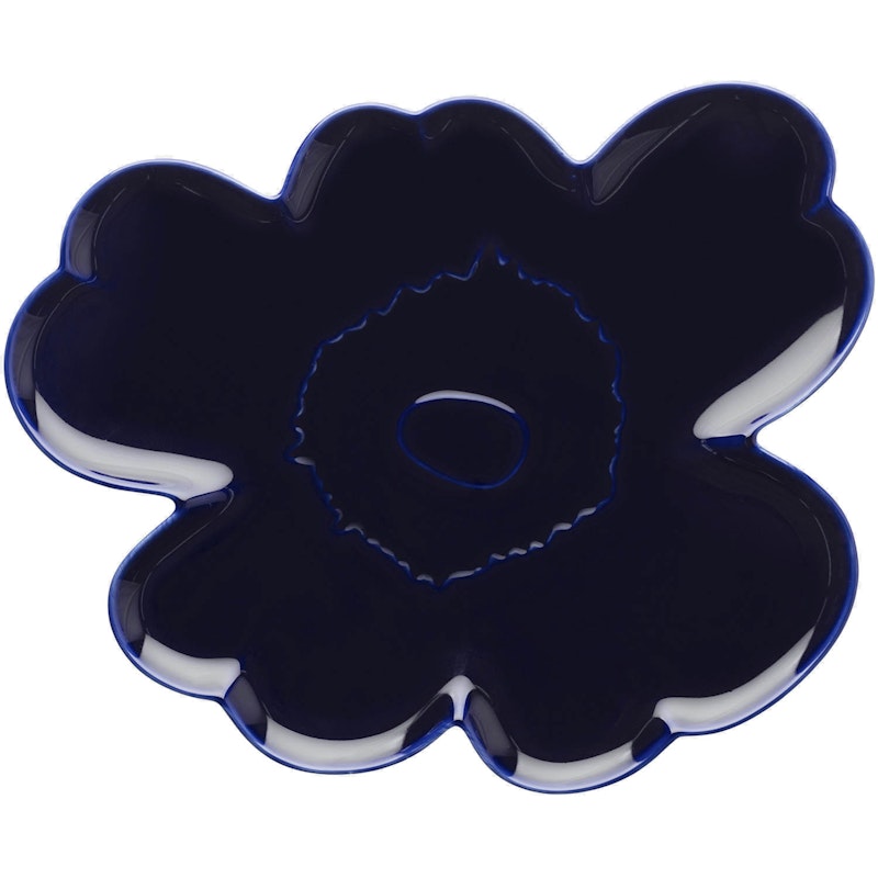 Unikko Shape Plate 32 cm, Dark Blue