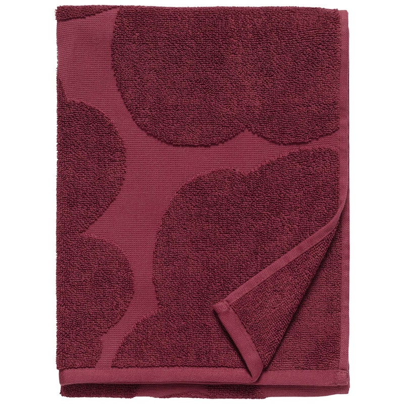 Unikko Towel 50x70 cm, Burgundy