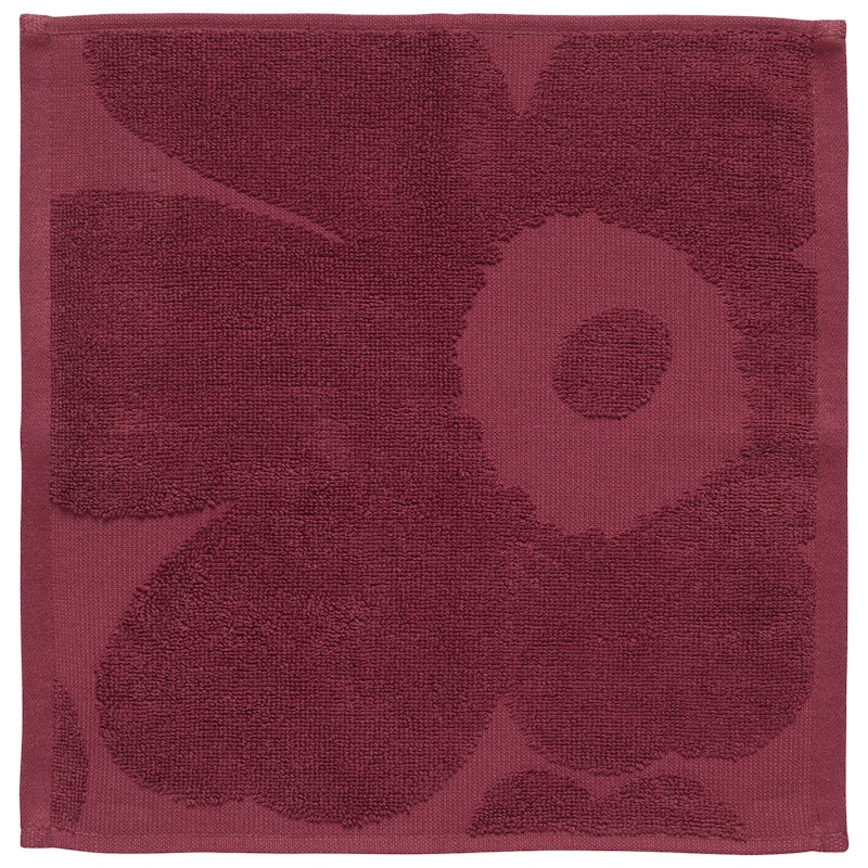 Unikko Towel Face Towel, 32x32 cm Burgundy