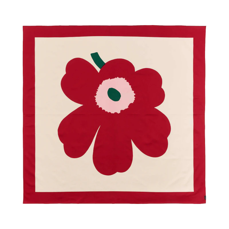 Unikko Tablecloth 140x140 cm, Cranberry / Pink