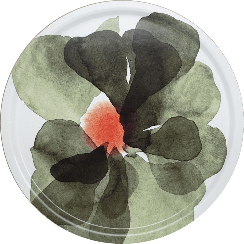 Valssi Tray 46 cm, White / Forest Green / Tomato Red